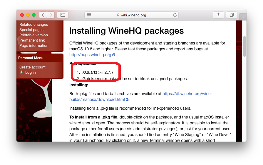 how to use winehq on mac